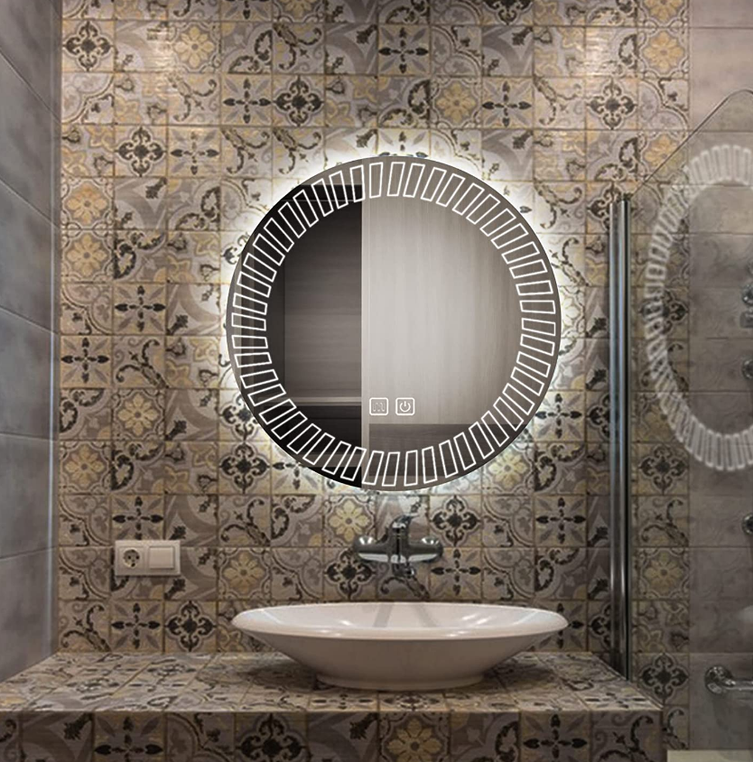 Evaan Apollo Round LED Bathroom Mirror 3 LED Lights