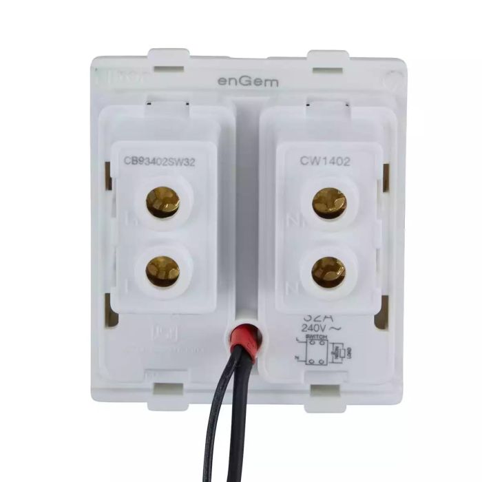 L&T enGem MEGA Switch 10/16/20 AX 1-Way with Indicator 2M