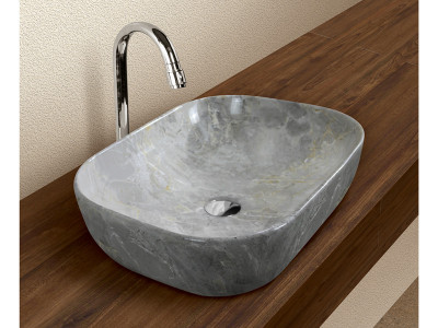 VIDA BREEZA D18 MARBLE PRINT TABLE TOP ART BASIN