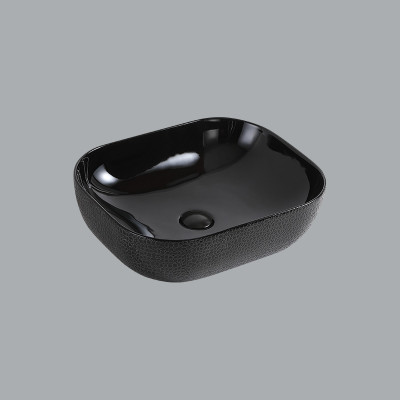 VIDA BREEZA BLACK CROC SERIES TABLE TOP ART BASIN