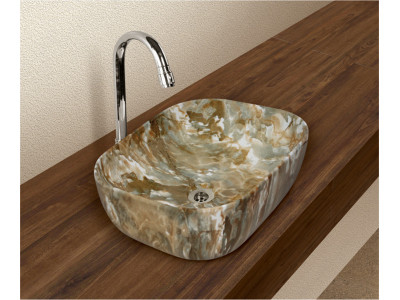 VIDA BREEZA D3 MARBLE PRINT TABLE TOP ART BASIN