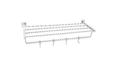 KCI suez Bath Set - Towel Rack with rod , Liquid soap dispenser , Towel rod , Napkin holder , Soap dish ,  Toothbrush tumbler & soap dish , Double soap dish , toothbrush tumbler , robe hook , Paper holder (1 Set ) 202