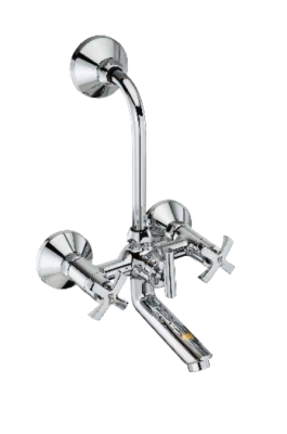 KCI New Umbrella 2 in 1 wall mixer with brass crutuch & leg set NUB-13