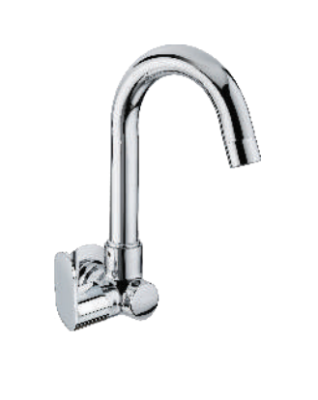 KCI CLICK right hand sink cock swinging spout with brass flange CLK-11
