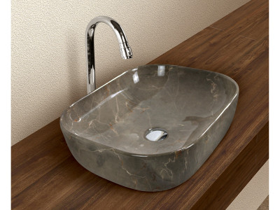 VIDA BREEZA D14 MARBLE PRINT TABLE TOP ART BASIN