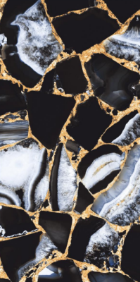 Livolla Super highglossy goldstone black tiles  600 x 1200 mm