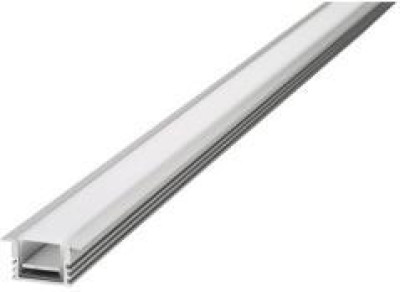 Aluminium Rectangular 10 mm low deep Conciled LED 2 Meter Profile Channels with Diffused Cover, End Caps and Mounting Clips for LED Strip Light