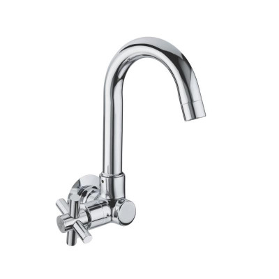 KCI MINI KRISH right hand sink cock swinging spout with brass flange MKRS-11