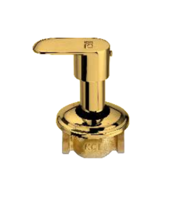 KCI CLICK GOLD concealed stop cock with brass exposed parts CLKG-05