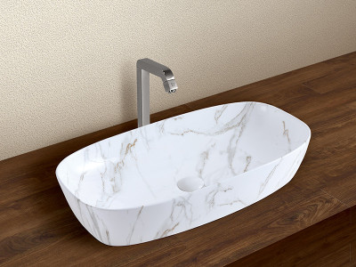 VIDA MARTIN D7 MARBLE PRINT TABLE TOP ART BASIN