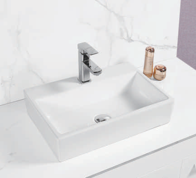 SAFFRON WHITE TABLE TOP ART BASIN SF-9553