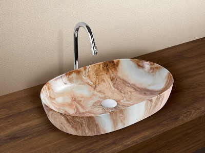 VIDA WAGEN D1 MARBLE PRINT TABLE TOP ART BASIN