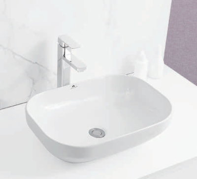 SAFFRON WHITE TABLE TOP ART BASIN SF-9473