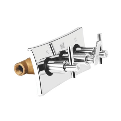 KCI Mini Krishna 4 Way Diverter With Brass Exposed Parts MKSN-22