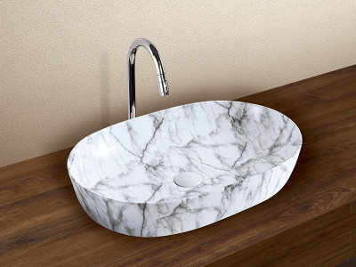 VIDA WAGEN D6 MARBLE PRINT TABLE TOP ART BASIN