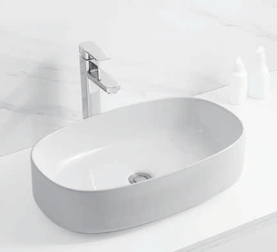 SAFFRON WHITE TABLE TOP ART BASIN SF-9306
