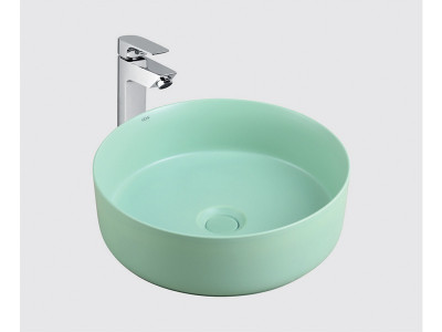 VIDA MATT SKY BLUE ROUND TABLE TOP ART BASIN