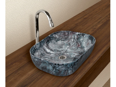 VIDA BREEZA D5 MARBLE PRINT TABLE TOP ART BASIN