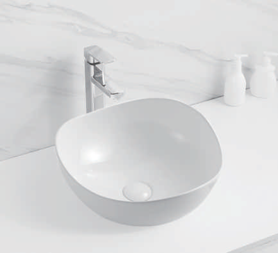 SAFFRON WHITE TABLE TOP ART BASIN SF-9316