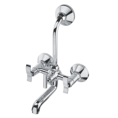 KCI QUEEN 2 in 1 wall mixer with brass bend & leg set tik tik QEN-12