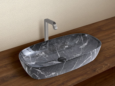 VIDA MARTIN D5 MARBLE PRINT TABLE TOP ART BASIN