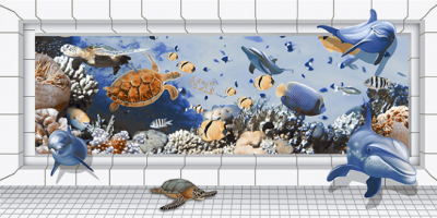 Livolla Amazing fish poseter art 70 600 x 1200MM