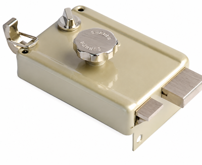 EUROPA NIGHT LATCH SURFACE MOUNT DOOR LOCK- MUCH SAFER THAN ALDROPS (KNOB INSIDE) - 8010IV