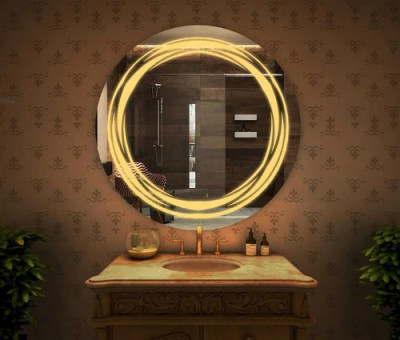 EVAAN Round LED Wall Mirror(3 Tone-White Light, Natural Light, Warm Light) led m 10