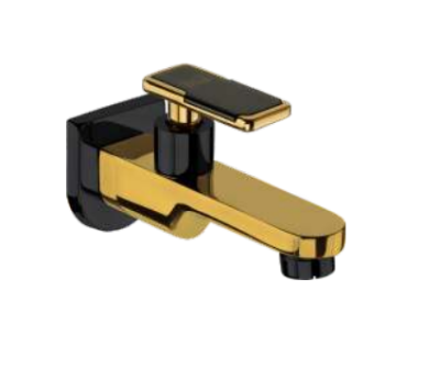 KCI KUDOZE GOLD long bib cock with brass flange KDZFG-02