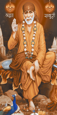 Livolla Lord sai baba orange cloth poseter art 68 600 x 1200MM