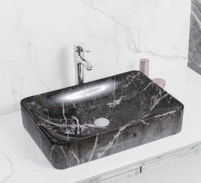Evaan Glossy Marble table top art basin SF 9455-5