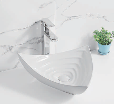 SAFFRON WHITE TABLE TOP ART BASIN SF-9457