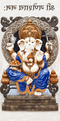 Livolla Amazing ganesha ji poseter art 71 600 x 1200MM