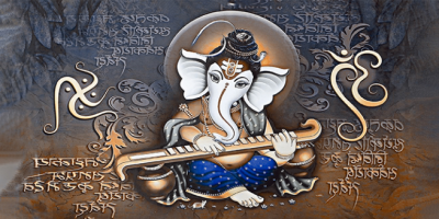 Livolla Lord colorful ganesh ji poseter art 61 600 x 1200MM