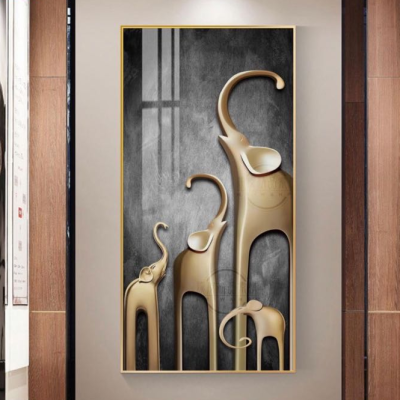 Evaan Elephant Family Wall Frame BB62370