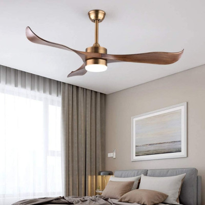 Ceiling Fan Light 52 Inch Led Modern Industrial Ceiling Fan Light Fan Ceiling American Retro Remote Ceiling Fan Indoor/Outdoor Fan Light Ceiling Fan with Light (Color : A-Bronze)