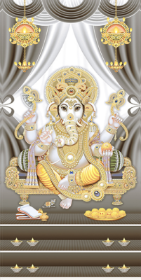 Livolla Amazing ganapati poseter art 80 600 x 1200MM