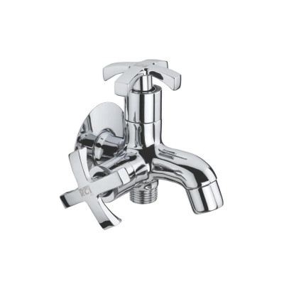 KCI New Umbrella 2 in 1 bib cock with brass flange NUB-17