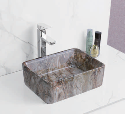 Evaan Glossy Marble table top art basin SF 9564A-4