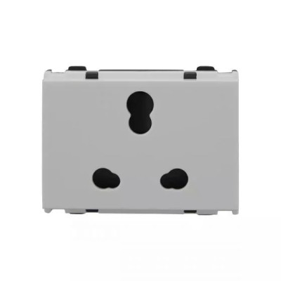 L&T englaze Socket 6A/16A 3 Pin Combi with ISI 3 M