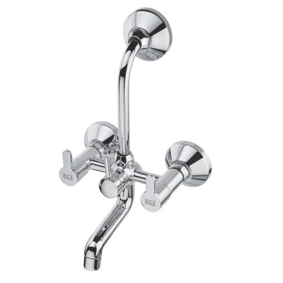KCI fusion 2 IN 1 wall mixer with brass bend & leg set Tik tik FSN-12