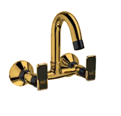 KCI KUDOZE GOLD sink mixer swinging spout with brass leg set KDZFG-10