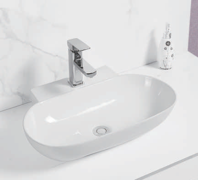 SAFFRON WHITE TABLE TOP ART BASIN SF-9548