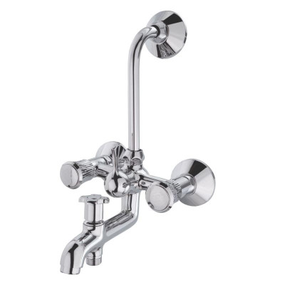 KCI MEDIUM CRYSTAL 3 in 1 wall mixer with brass bend & leg set MCR-14