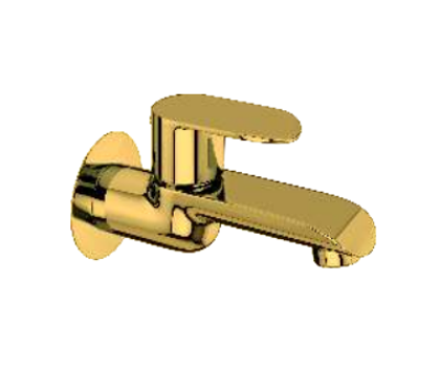 KCI CLICK GOLD long bib cock with brass flange CLKG-02