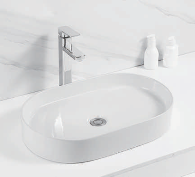 SAFFRON WHITE TABLE TOP ART BASIN SF-9313