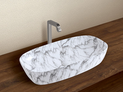 VIDA MARTIN D6 MARBLE PRINT TABLE TOP ART BASIN