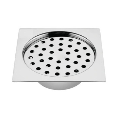 Eon Square Flat Cut Floor Drain with Plain Jali and Lock  - ORIO
