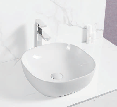 SAFFRON WHITE TABLE TOP ART BASIN SF-9401