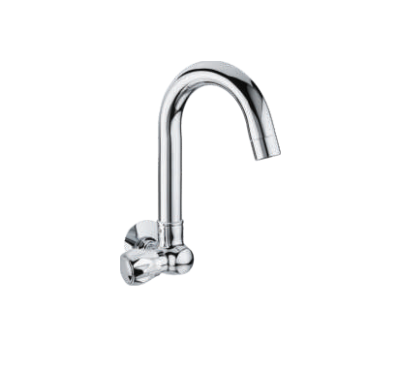 KCI MEDIUM CONTY right hand sink cock swinging spout with brass flange MDC-11